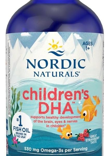 Nordic Naturals Children’s DHA, Strawberry - 4 oz for Kids- 530 mg Omega-3 with EPA & DHA - Brain Development & Function - Non-GMO - 48 Servings
