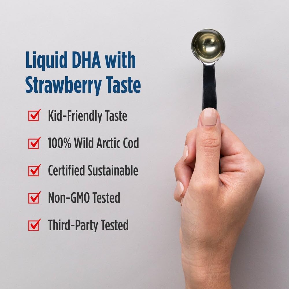 Nordic Naturals Children’s DHA, Strawberry - 4 oz for Kids- 530 mg Omega-3 with EPA & DHA - Brain Development & Function - Non-GMO - 48 Servings - Image 6