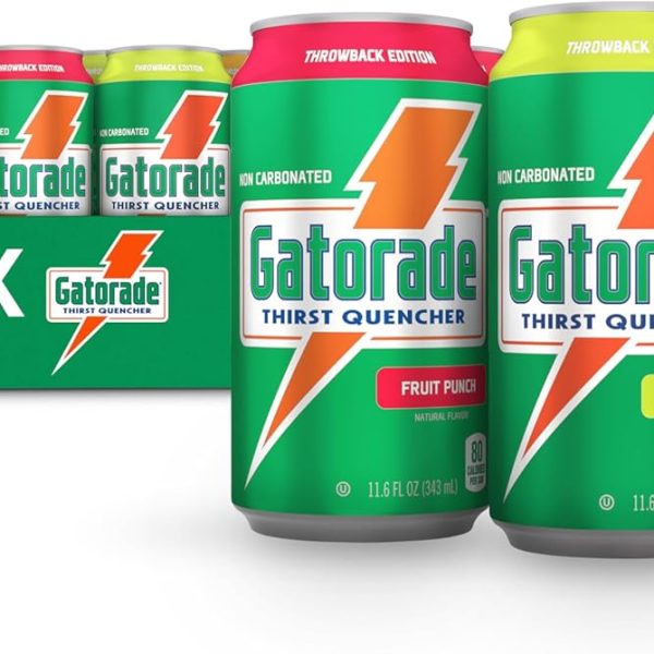 Gatorade Thirst Quencher, 3-Flavor Variety, 12 Fl Oz Cans (Pack of 18)