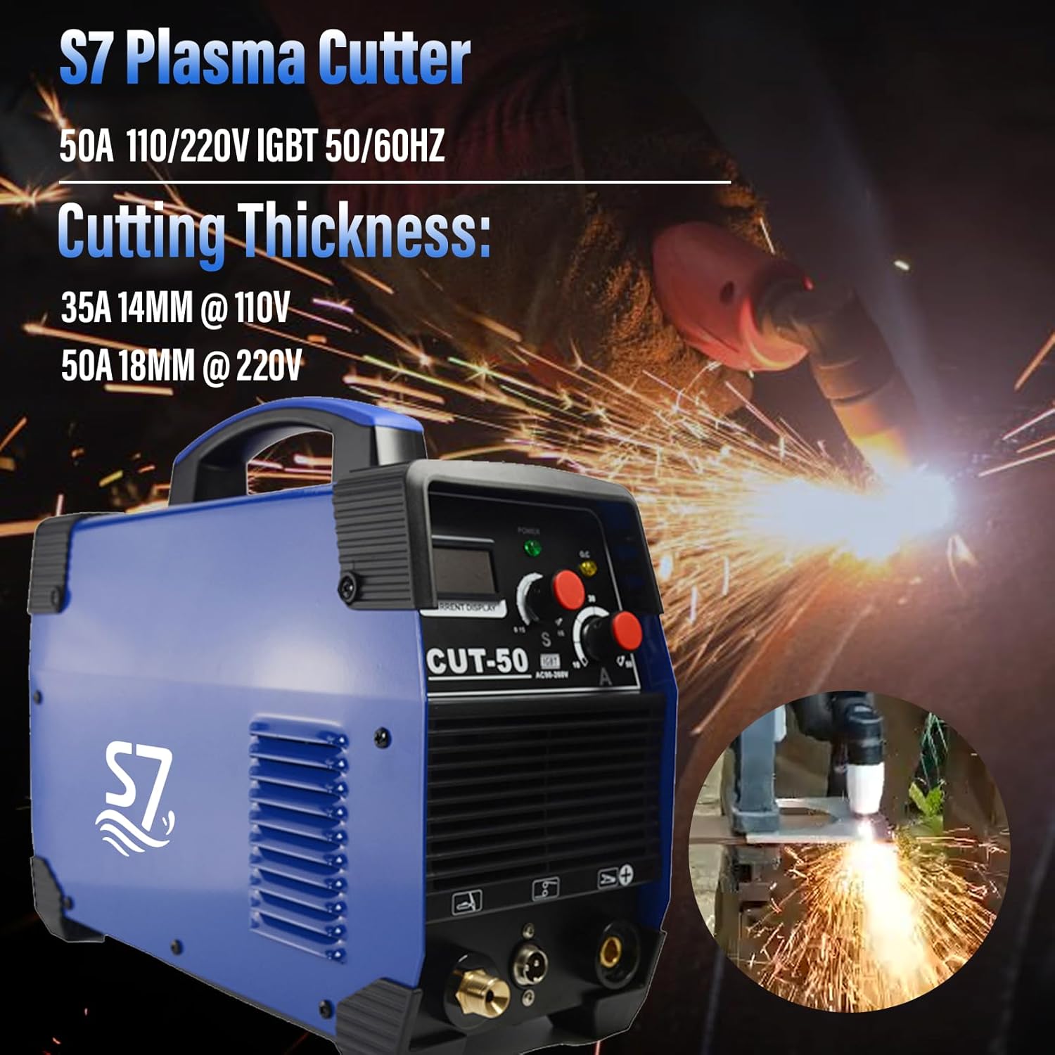 Plasma Cutter,CUT50 55Amp 110V/220V Dual Voltage IGBT Cutting Machine - Image 2