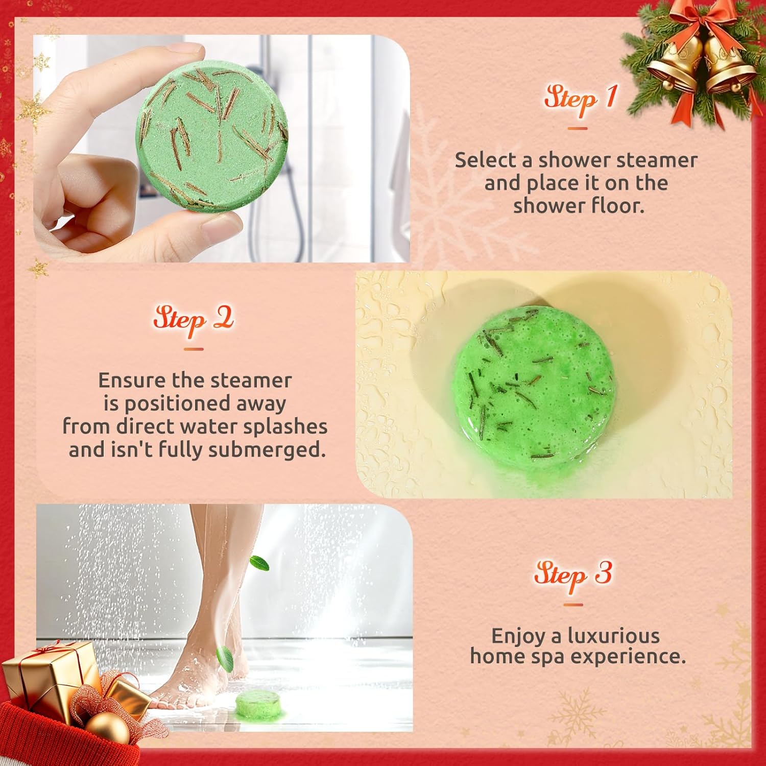 Shower Steamers Aromatherapy - 8 Pack Shower Bombs with Essential Oils, Christmas Gifts for Women Stocking Stuffers, Birthday Gifts for Women Girlfriend Her Self Care Relaxation Home SPA Stress Relief - Image 6