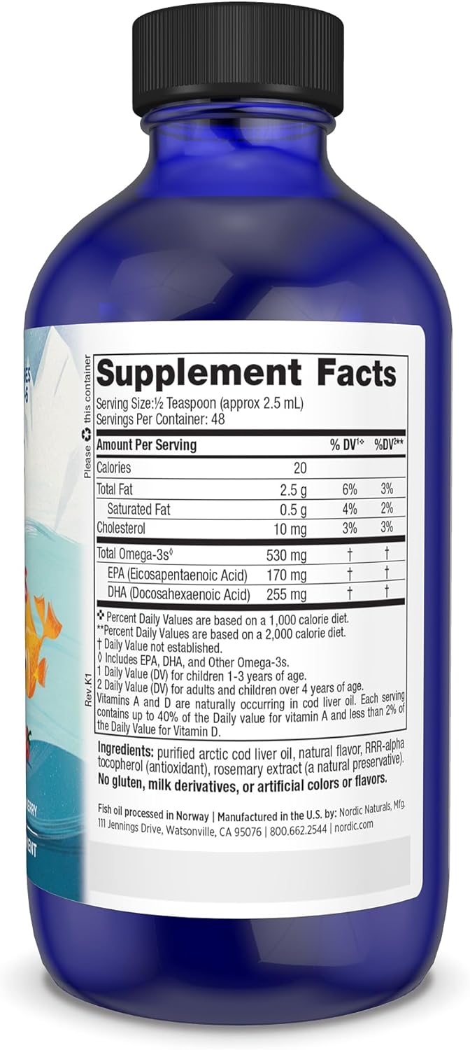 Nordic Naturals Children’s DHA, Strawberry - 4 oz for Kids- 530 mg Omega-3 with EPA & DHA - Brain Development & Function - Non-GMO - 48 Servings - Image 4