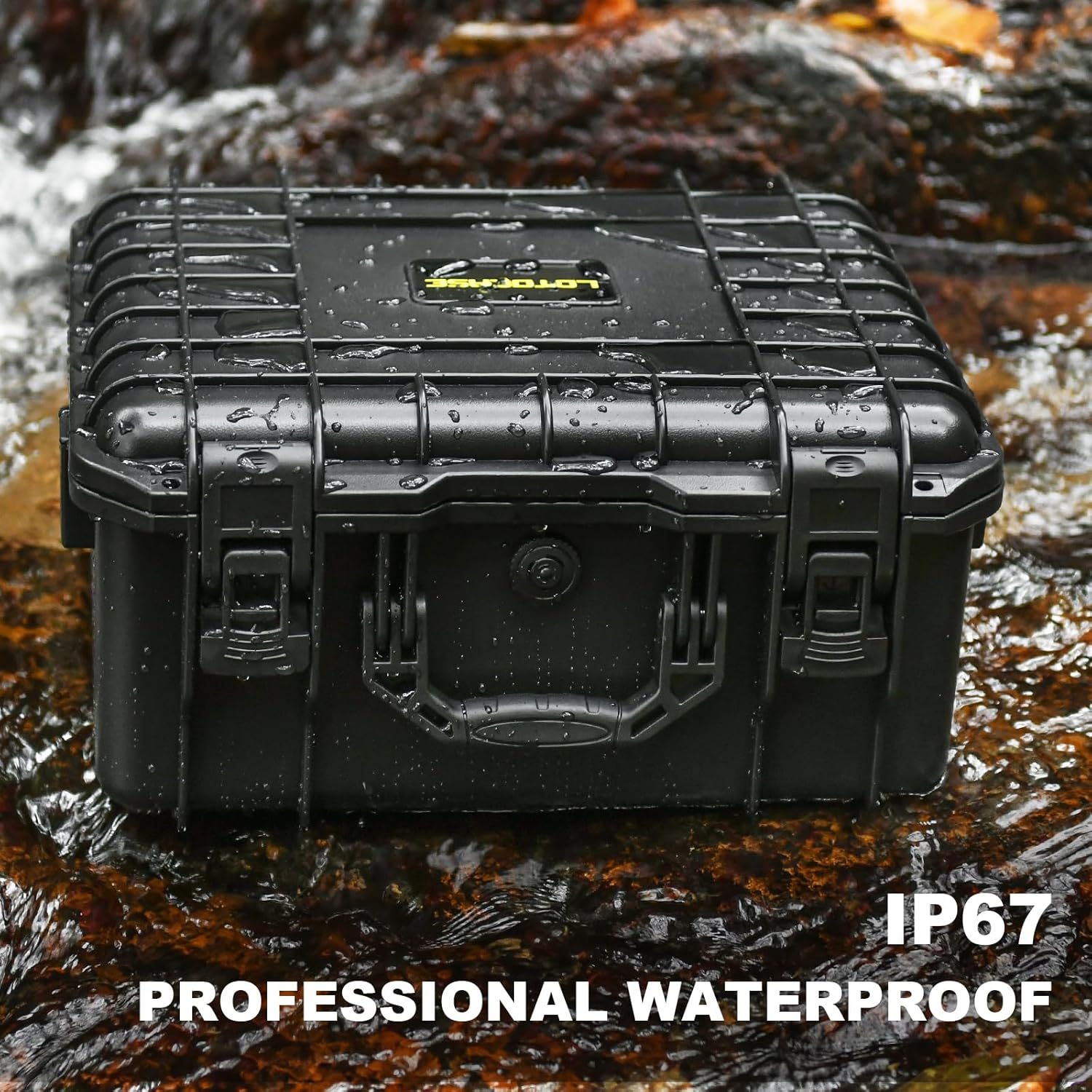 Air Compressor Waterproof Hard Case Compatible with Milwaukee M18 Inflator 2848-20, Air Pump Carrying Bag for Milwaukee Tools, Storage Holder for Battery Pack 18V 3.0 to 12.0 Ah - Black (Only Case) - Image 2