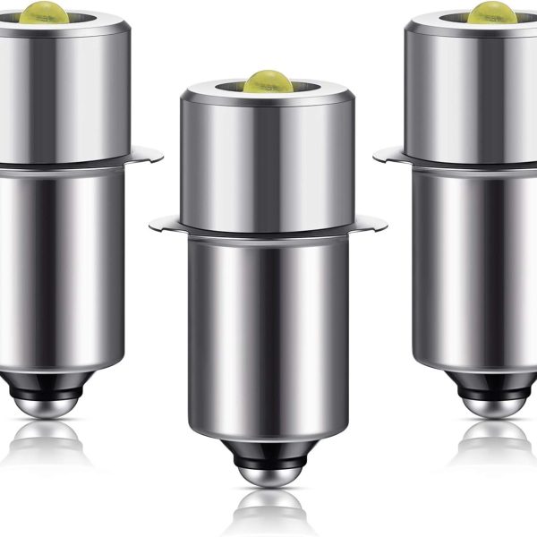 Honoson 3 Pieces LED Bulb 3W DC 4-12V Flashlight Bulbs Replacement Torch Flashlight Conversion Replacement Kit