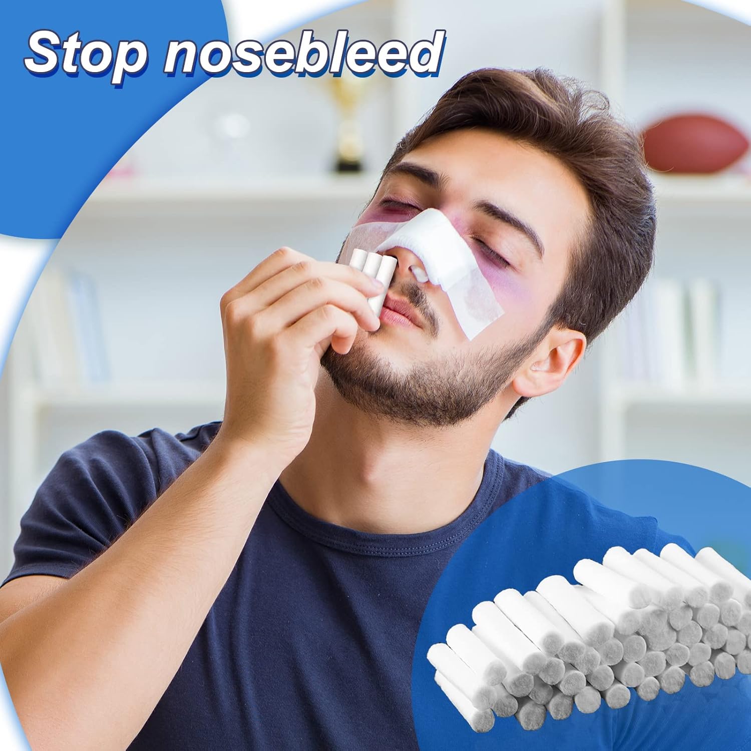 200 Pcs 1.5 Inch Dental Cotton Rolls for Mouth, Gauze Rolls Cottons Pads for Dentists Flexible Good Absorbent Nose Plugs Swabs for Kid, Adult Nosebleed, Mouth Gauze Accessories - Image 4