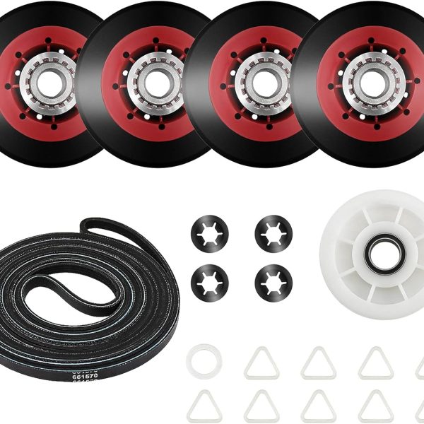 4392067 Dryer Repair Kit Replaces Whirlpool Kenmore WED4815EW1 MEDC215EW1 WED75HEFW0 WED70HEBW0 MEDB765FW0 MEDB200VQ0 - Compatible with Most 27" Dryer Models - by AMI PARTS