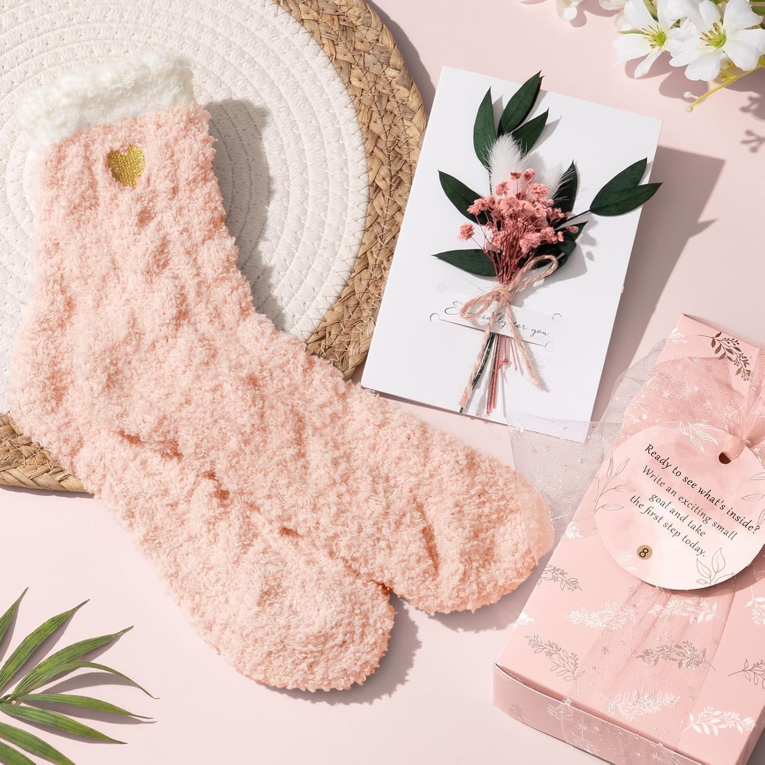 Spa Gifts for Women Teen Girl Gifts Trendy Stuff, Positive Affirmation Cards & Self Care Baskets Preserved Rose Flowers Set, Get Well Birthday Mothers Day Gift for Mom Her Grandma Teenage Girls Friend - Image 9