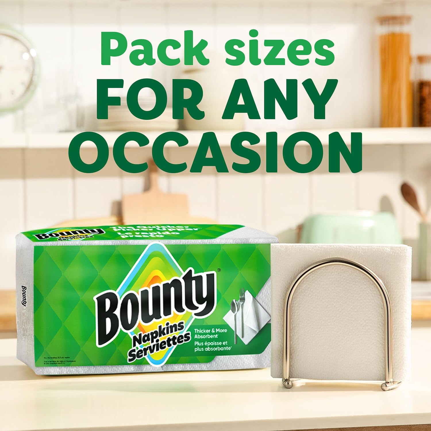 Bounty Paper Napkins, White, 200 Count, Packaging may vary - Image 9