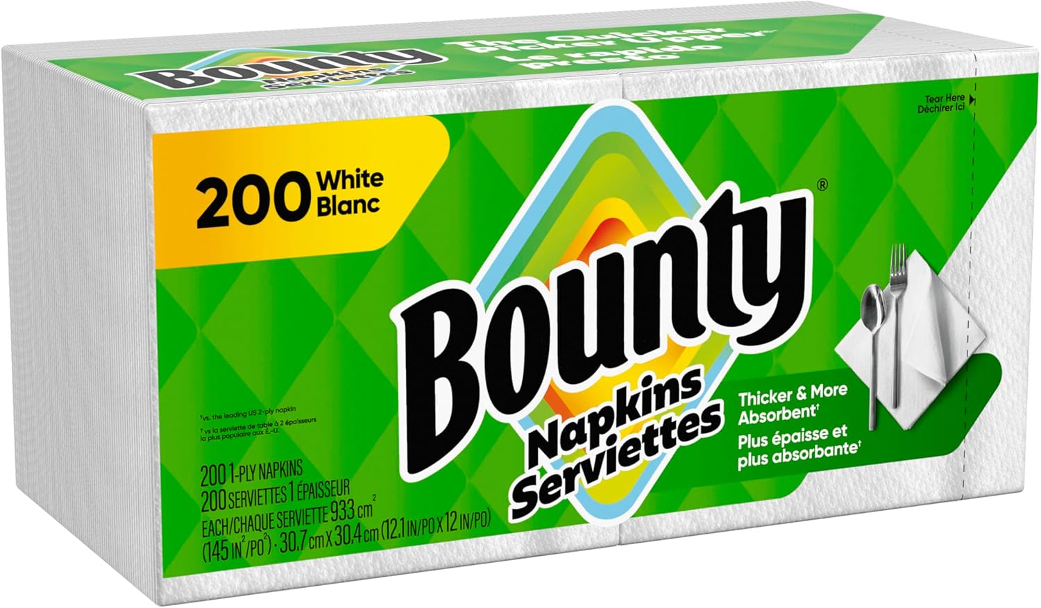 Bounty Paper Napkins, White, 200 Count, Packaging may vary - Image 5