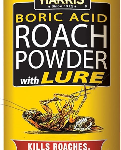 HARRIS Boric Acid Roach and Silverfish Killer Powder w/Lure for Insects (16oz)