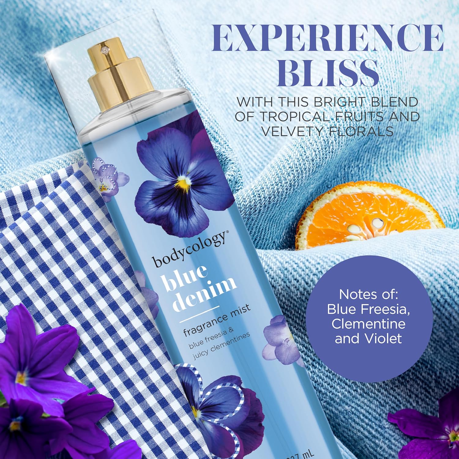 Bodycology Long-Lasting Fragrance Body Mist, Blue Denim, 8 fl oz - Image 6